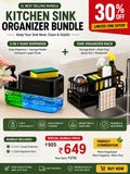 Complete Sink Set: Wire Organizer + Soap Dispenser Combo