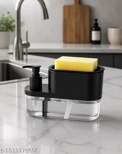 Premium Black Wire Kitchen Sink Organizer with Drain Tray