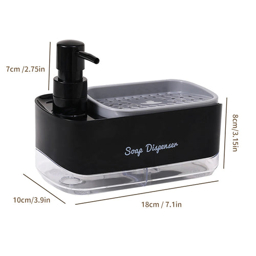 Premium Black Wire Kitchen Sink Organizer with Drain Tray